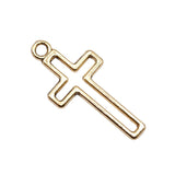 WYSIWYG 20pcs 11x24mm Hollow Cross Charms Pendant For Jewelry Making DIY Jewelry Findings
