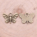 WYSIWYG 20pcs 11x7mm Butterfly Charms For Jewelry Making Jewelry Accessories Antique Silver Plated Antique Bronze Plated