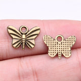 WYSIWYG 20pcs 11x7mm Butterfly Charms For Jewelry Making Jewelry Accessories Antique Silver Plated Antique Bronze Plated