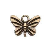 WYSIWYG 20pcs 11x7mm Butterfly Charms For Jewelry Making Jewelry Accessories Antique Silver Plated Antique Bronze Plated
