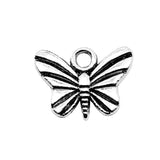 WYSIWYG 20pcs 11x7mm Butterfly Charms For Jewelry Making Jewelry Accessories Antique Silver Plated Antique Bronze Plated