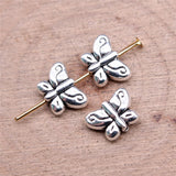 WYSIWYG 20pcs 11x8mm Butterfly Beads For Jewelry Making DIY Bracelet Making Antique Silver Color