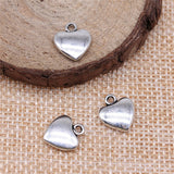 WYSIWYG 20pcs 12x10mm Heart Pendant Charm Metal Alloy Heart Pendant Heart Pendants Vintage DIY Accessories For Jewelry Making