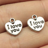 20pcs 12x11mm Double Sided I Love You Heart Charms Love Heart Charms I Love You Charms ef4301