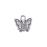 WYSIWYG 20pcs 12x13mm Antique Silver Color Butterfly Charms Pendant For DIY Jewelry Making Handmade Jewelry Craft Findings