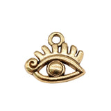WYSIWYG 20pcs 12x13mm Antique Silver Color Eye Charms Pendant For Jewelry Making DIY Jewelry Findings