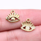 WYSIWYG 20pcs 12x13mm Antique Silver Color Eye Charms Pendant For Jewelry Making DIY Jewelry Findings