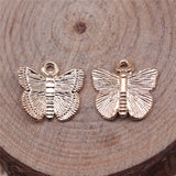 20pcs 12x13mm KC Gold Color Antique Silver Color Butterfly Charms For Jewelry Making DIY Jewelry Findings ef4731