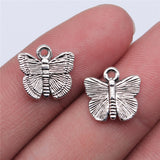 20pcs 12x13mm KC Gold Color Antique Silver Color Butterfly Charms For Jewelry Making DIY Jewelry Findings ef4731