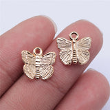 20pcs 12x13mm KC Gold Color Antique Silver Color Butterfly Charms For Jewelry Making DIY Jewelry Findings ef4731