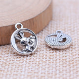 WYSIWYG 20pcs 12x15mm Antique Silver Color Rabbit Carrot Charms Pendant For DIY Jewelry Making Handmade Jewelry Craft Findings