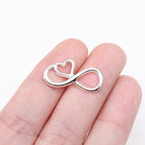 WYSIWYG 20pcs 12x22mm Antique Silver Color Love Infinity Symbol Connector For Jewelry Making