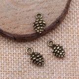 20pcs 12x7x7mm Charm 3D Pine Cone 4 Colors Charms Pendant For Jewelry Making DIY For Bracelet Necklace ef4192