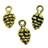 20pcs 12x7x7mm Charm 3D Pine Cone 4 Colors Charms Pendant For Jewelry Making DIY For Bracelet Necklace ef4192