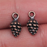 20pcs 12x7x7mm Charm 3D Pine Cone 4 Colors Charms Pendant For Jewelry Making DIY For Bracelet Necklace ef4192