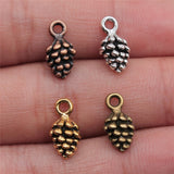 20pcs 12x7x7mm Charm 3D Pine Cone 4 Colors Charms Pendant For Jewelry Making DIY For Bracelet Necklace ef4192
