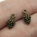 20pcs 12x7x7mm Charm 3D Pine Cone 4 Colors Charms Pendant For Jewelry Making DIY For Bracelet Necklace ef4192