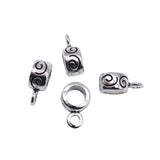 20pcs 12x8x5mm Carved Tee Bails Beads Charms Antique Silver Color Jewelry Findings Jewelry Accessories EF3905