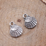 WYSIWYG 20pcs 13x10mm 3 Colors Double Sided Shell Charms Pendant Jewelry Metal Alloy Jewelry Marking