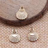 WYSIWYG 20pcs 13x10mm 3 Colors Double Sided Shell Charms Pendant Jewelry Metal Alloy Jewelry Marking