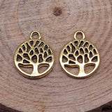 WYSIWYG 20pcs 13x11mm Antique Gold Color Tree Charms Pendant For Jewelry Making DIY Jewelry Findings