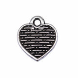 WYSIWYG 20pcs 13x11mm Antique Silver Color Heart Charms Pendant For Jewelry Making DIY Jewelry Findings
