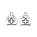 WYSIWYG 20pcs 13x12mm Medicine Box Charms For Jewelry Making Antique Silver Color Charm Pendant Jewelry Accessories