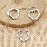 WYSIWYG 20pcs 13x14mm Heart Small Hole Beads Heart European Small DIY Beads Heart Beads Charms