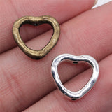 WYSIWYG 20pcs 13x14mm Heart Small Hole Beads Heart European Small DIY Beads Heart Beads Charms