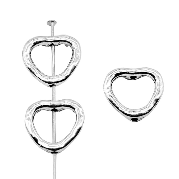 WYSIWYG 20pcs 13x14mm Heart Small Hole Beads Heart European Small DIY Beads Heart Beads Charms