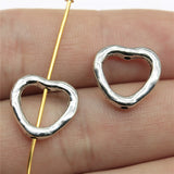 WYSIWYG 20pcs 13x14mm Heart Small Hole Beads Heart European Small DIY Beads Heart Beads Charms