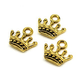 WYSIWYG 20pcs 13x14mm Pendant Crown Crown Charm Pendants For Jewelry Making 2 Colors Crown Pendants