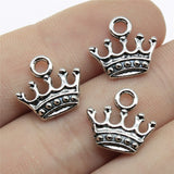 WYSIWYG 20pcs 13x14mm Pendant Crown Crown Charm Pendants For Jewelry Making 2 Colors Crown Pendants