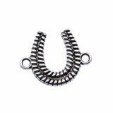 WYSIWYG 20pcs 13x15mm Antique Silver Color Horseshoe Connector Charms For Jewelry Making DIY Jewelry Findings