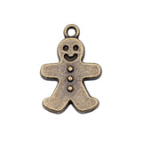 WYSIWYG 20pcs 13x19mm Antique Silver Color Antique Bronze Color Gingerbread Man Charms For Jewelry Making DIY Jewelry Findings
