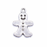 WYSIWYG 20pcs 13x19mm Antique Silver Color Antique Bronze Color Gingerbread Man Charms For Jewelry Making DIY Jewelry Findings