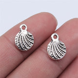 WYSIWYG 20pcs 13x9mm Antique Silver Color Shell Charms Pendant For Jewelry Making DIY Jewelry Findings