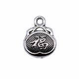 WYSIWYG 20pcs 13x9mm Chinese Lucky Bag Charms For Jewelry Making Antique Silver Plated Antique Bronze Color Jewelry Findings