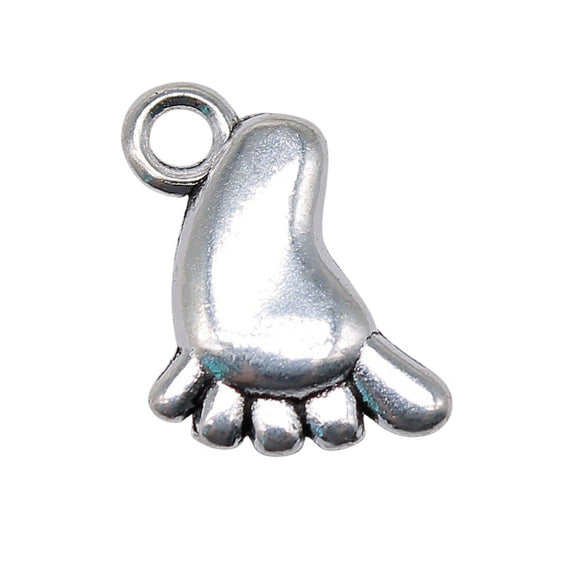 WYSIWYG 20pcs 14x10mm Charms Baby Feet Charm Feet Charms Little Feet Vintage DIY Accessories For Jewelry Making