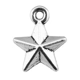 WYSIWYG 20pcs 14x11mm 2 Colors Antique Silver Color Antique Bronze Star Charms Small Star Charms Tiny Star Charms