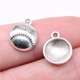 WYSIWYG 20pcs 14x11mm Charms Volleyball Charms For Jewelry Making DIY Jewelry Findings Antique Silver Color Alloy Charms