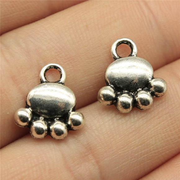 WYSIWYG 20pcs 14x12mm Cat Paw Charm Cat Paw Pendant Dog Paw Pendant