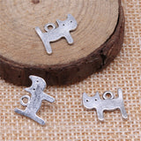 WYSIWYG 20pcs 14x12mm Pendant Small Cat Kawaii Cat Charm Pendants For Jewelry Making Antique Silver Color Cute Cat Pendants
