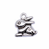 WYSIWYG 20pcs 14x13mm Antique Silver Color Rabbit Charms Pendant For Jewelry Making DIY Jewelry Findings