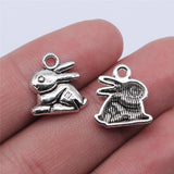 WYSIWYG 20pcs 14x13mm Antique Silver Color Rabbit Charms Pendant For Jewelry Making DIY Jewelry Findings
