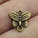 WYSIWYG 20pcs 14x14mm Butterfly Connector Charms Butterfly Charms Vintage DIY Handmade Craft For Jewelry Making