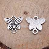 WYSIWYG 20pcs 14x14mm Butterfly Connector Charms Butterfly Charms Vintage DIY Handmade Craft For Jewelry Making