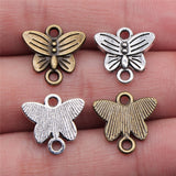 WYSIWYG 20pcs 14x14mm Butterfly Connector Charms Butterfly Charms Vintage DIY Handmade Craft For Jewelry Making