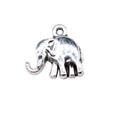 WYSIWYG 20pcs 14x14mm Charms Lovely Elephant Tibetan Pendants Antique Silver Color Jewelry Making DIY Handmade Craft