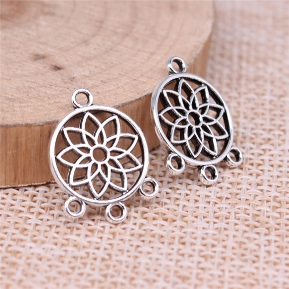 WYSIWYG 20pcs 14x18mm Antique Silver Color KC Gold Color Earring Connector For Jewelry Making DIY Jewelry Findings